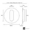 Matt black Circular Sliding Door Flush Pull - 110mm - Image 2