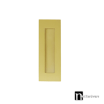 120mm Rectangular Sliding Flush Pull - Brushed Brass Finish