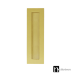 200mm Rectangular Sliding Flush Pull - Brushed Brass Finish