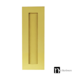 250mm Rectangular Sliding Flush Pull - Brushed Brass Finish