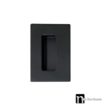 97mm x 66mm Sliding Flush Pull - Matt Black Finish