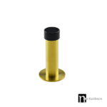 75mm Round Door Stops with Base - Brushed Brass Finish