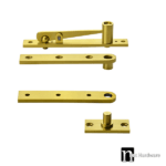 304 Grade Stainless Steel Pivot Hinge - Brushed Brass Finish