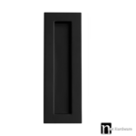 250mm Rectangular Sliding Door Flush Pull - Matt Black Finish