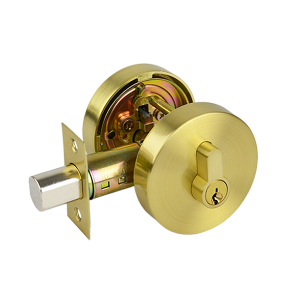 Brushed Brass Double Cylinder Deadbolt - Cooloola Series