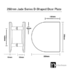 Matt Black 250mm D-shaped Door Plate (Pair) - Jade Series - Image 2
