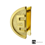 Brass Finish Half Circle Door Plate (Pair) - Dorian Series