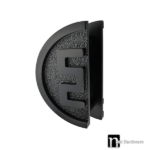 Matt Black Half Circle Door Plate (Pair) - Dorian Series