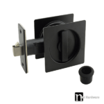 Matt Black Sliding Privacy Set with a Pull - Maxwell Series