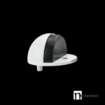 Moon Shaped Door Stops - White Finish