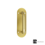 Oval Shaped Push and Pull Door Plate - Antique Brass Finish