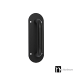 Oval Shaped Push and Pull Door Plate - Matt Black Finish