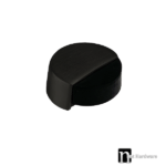 Round Button Shaped Door Stops - Matt Black Finish
