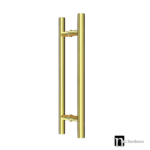 Brushed Brass Finish 1000mm Round Door Pull Handles (Pair) - Bisset Series