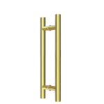 Brushed Brass Finish 600mm Round Door Pull Handles (Pair) - Bisset Series
