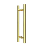 Brushed Brass Finish 800mm Round Door Pull Handles (Pair) - Bisset Series