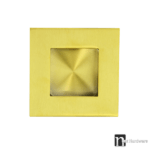 90mm Square Flush Pull - Brushed Brass Finish