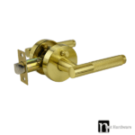 Privacy Lever Set Brushed Brass Finish - Malbena Series