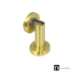 Round Shaped Magnetic Door Stop - Brushed Brass Finish