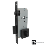 Heavy Duty Square Plated Roller Mortice Lock - Matt Black Finish