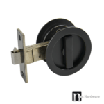 Matt Black Sliding Round Handle Privacy Set - Maxwell Series