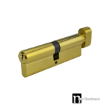 100mm Euro Single Cylinder - Brushed Brass Finish
