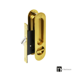 Dark Brass Finish Sliding Privacy Set - Barlee Series
