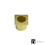 Square Sliding Door Finger Pull - Brushed Brass Finish