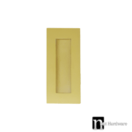 Brass Finish Sliding Flush Pull - 100mm x 50mm