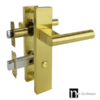 Brushed Brass Finish Door Privacy Lever Set – Fraser Series - Image 3