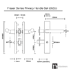 Brushed Brass Finish Door Privacy Lever Set – Fraser Series - Image 2