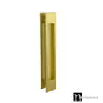 250 x 38mm Rectangle Sliding Flush Pulls (Pair) - Brushed Brass Finish