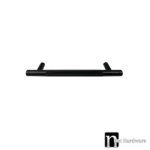 Matt Black Finish Ridged kitchen Handle (128mm) - Viper Series