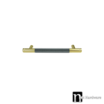 Mixed Brass Grey Finish kitchen Handle (128mm) - Viper Series