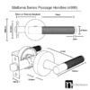 Malbena Series Entry Lever Lockset - Matt Black Finish - Image 2