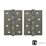 100 x 72 x  2mm Door Hinges (Pair) - Gunmetal Finish