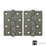 100 x 75 x  3mm  Door Hinges (Pair) - Gunmetal Finish