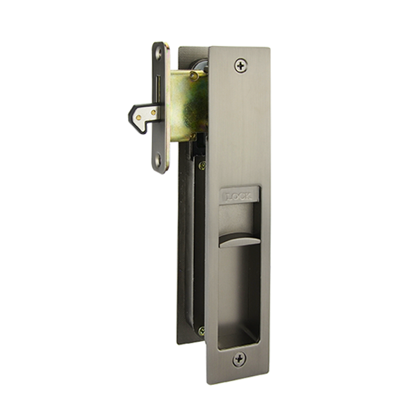 Gunmetal Finish Sliding Door Privacy Set - Jordan Series