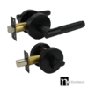 Matt Black Finish Single Cylinder Entrance Set - Esperance Series