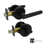Matt Black Finish Single Cylinder Entrance Set - Esperance Series