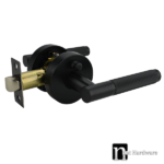 Matt Black Finish Privacy Lever Set  - Esperance Series