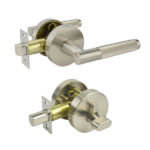Satin Nickel Finish Single Cylinder Entrance Set - Esperance Series