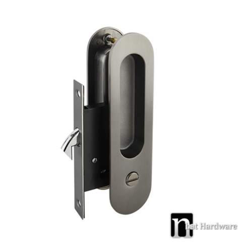 Gunmetal Sliding Privacy Set - Barlee Series | nBat Hardware