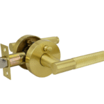Brushed Brass Finish Privacy Lever Set  - Esperance Series