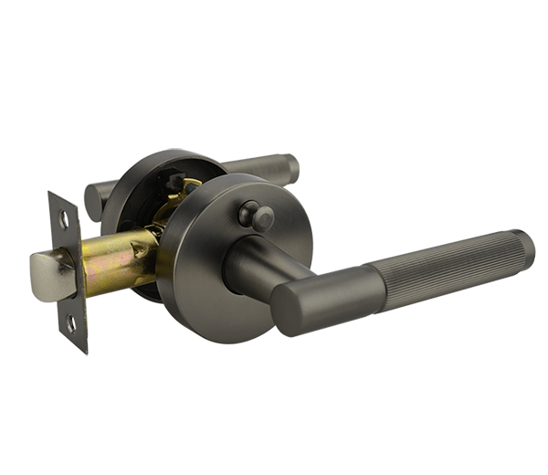 Gunmetal Finish Privacy Lever Set - Esperance Series