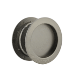 75mm Round Sliding Flush Pulls (Pair) - Gunmetal Finish