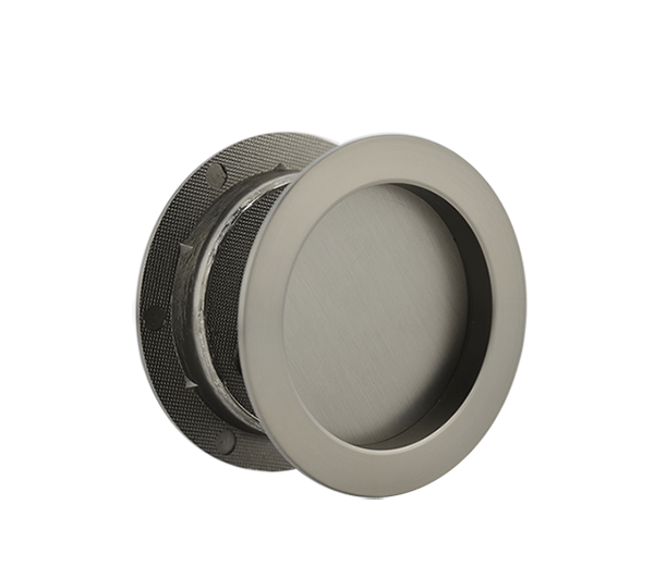 75mm Round Sliding Flush Pulls (Pair) - Gunmetal Finish