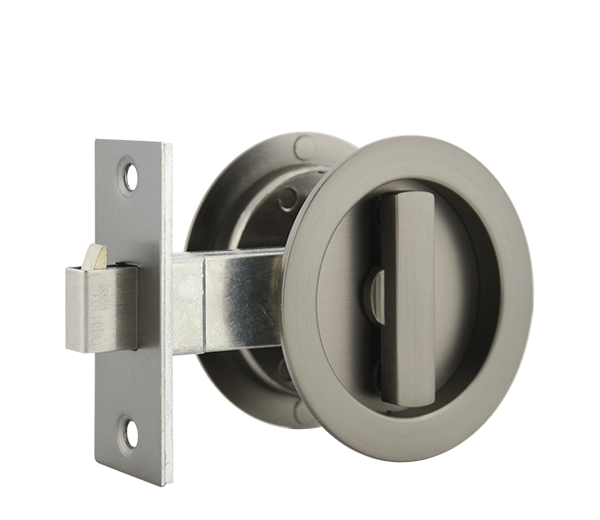 Gunmetal Finish Sliding Round Handle Privacy Set - Maxwell Series