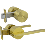 Brushed Brass Privacy Lever Set  - Pedder Series