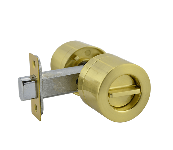 Brushed Brass Privacy Deadbolt - Pedder Series